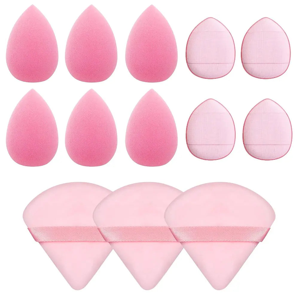 13 PSC Beauty Puff Set Large Beauty Blending Blender Spong 3 corners velvet puff Finger Puff Makeup Foundation makeup tool