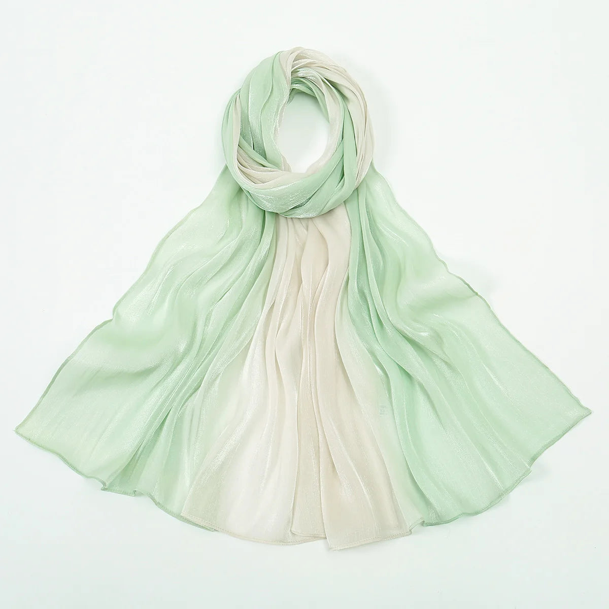 Gradient Twinkle Silk Hijab Scarf Muslim Women Hijab Plain Head Wraps Headscarf Shimmer Islam Turban Ramadan Head Cover 180*70cm