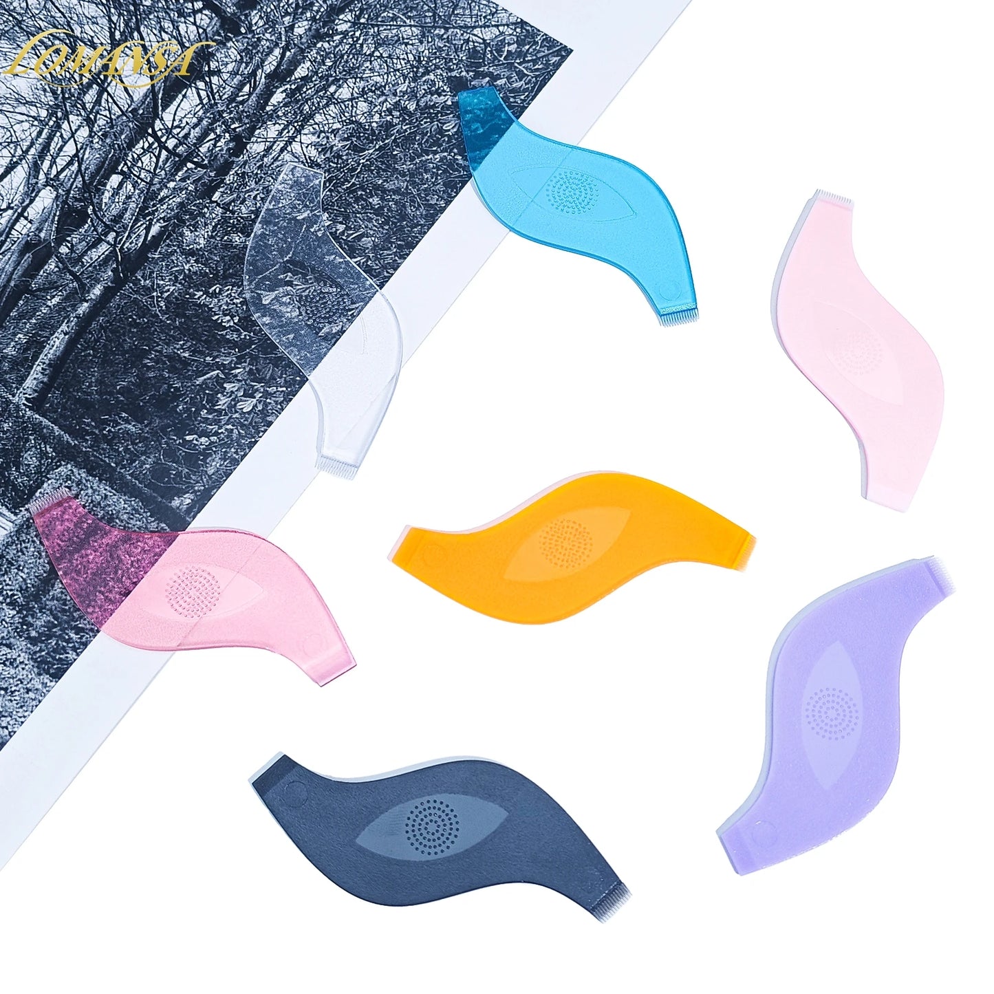 10pcs Makeup Eyelash Brushes Reuseable Plastic Clean Comb S Shape Lashes Lifting Curler Eye Lash Extension Perm Eyelashes Tool