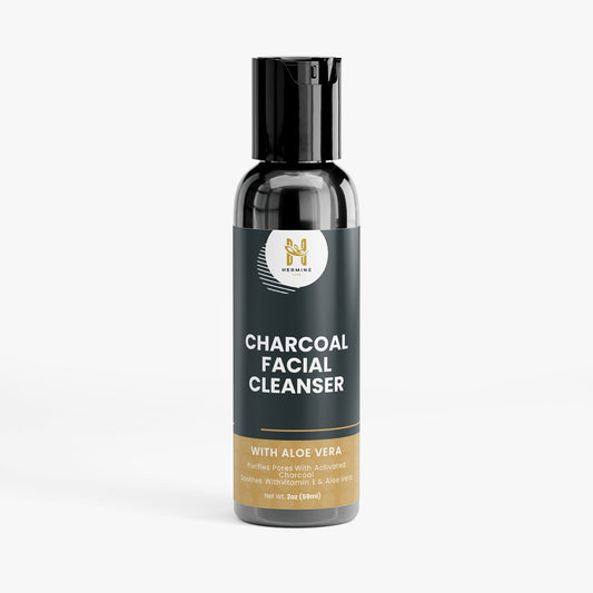 HERMINE LUXE CHARCOAL FACIAL CLEANSER WITH ALOE VERA