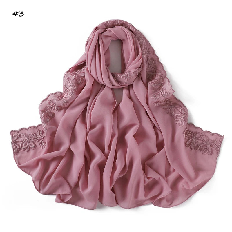 Muslim Modal Hijab Rayon Cotton Shawls for Women Plain Ruffles Scarf Big Size Headscarf Islamic Turban Headband 175*70Cm