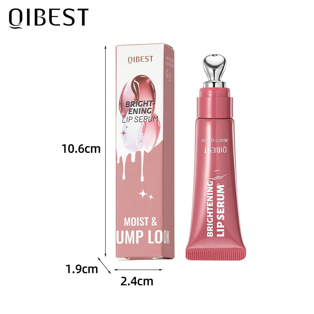QIBEST Mirror Pearl Lipgloss Long Lasting Moisturizing Lipstick Shine Glitter Lip Glaze Non Stick Cup Jelly Pout Lip Tint Makeup