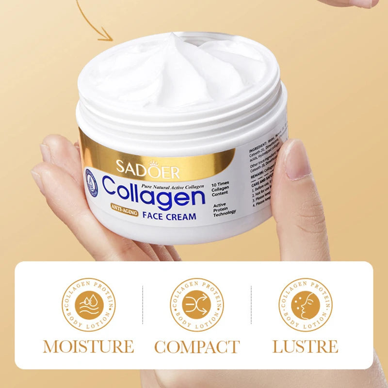 SADOER Collagen Firming Face Cream sknicare Moisturizing Hydrating Creams Faical Beauty Skin Care Products