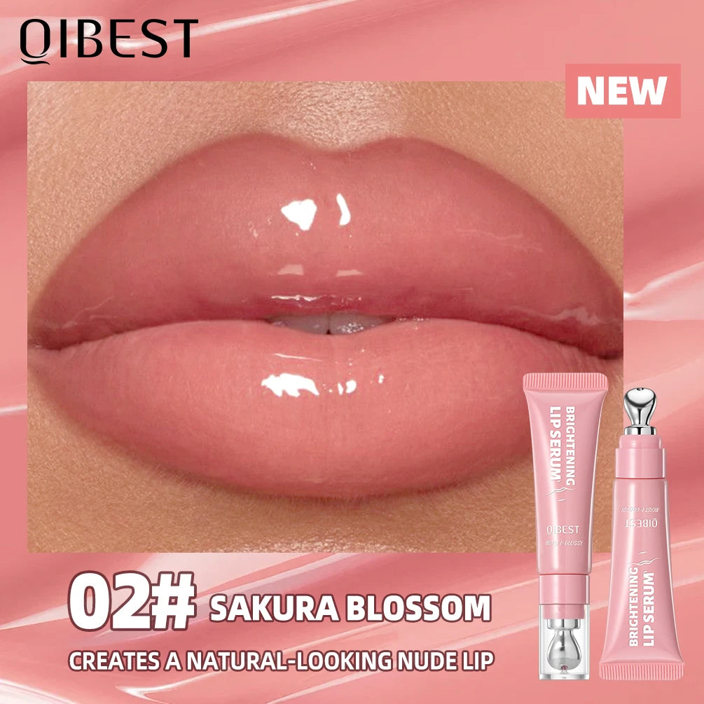 QIBEST Mirror Pearl Lipgloss Long Lasting Moisturizing Lipstick Shine Glitter Lip Glaze Non Stick Cup Jelly Pout Lip Tint Makeup