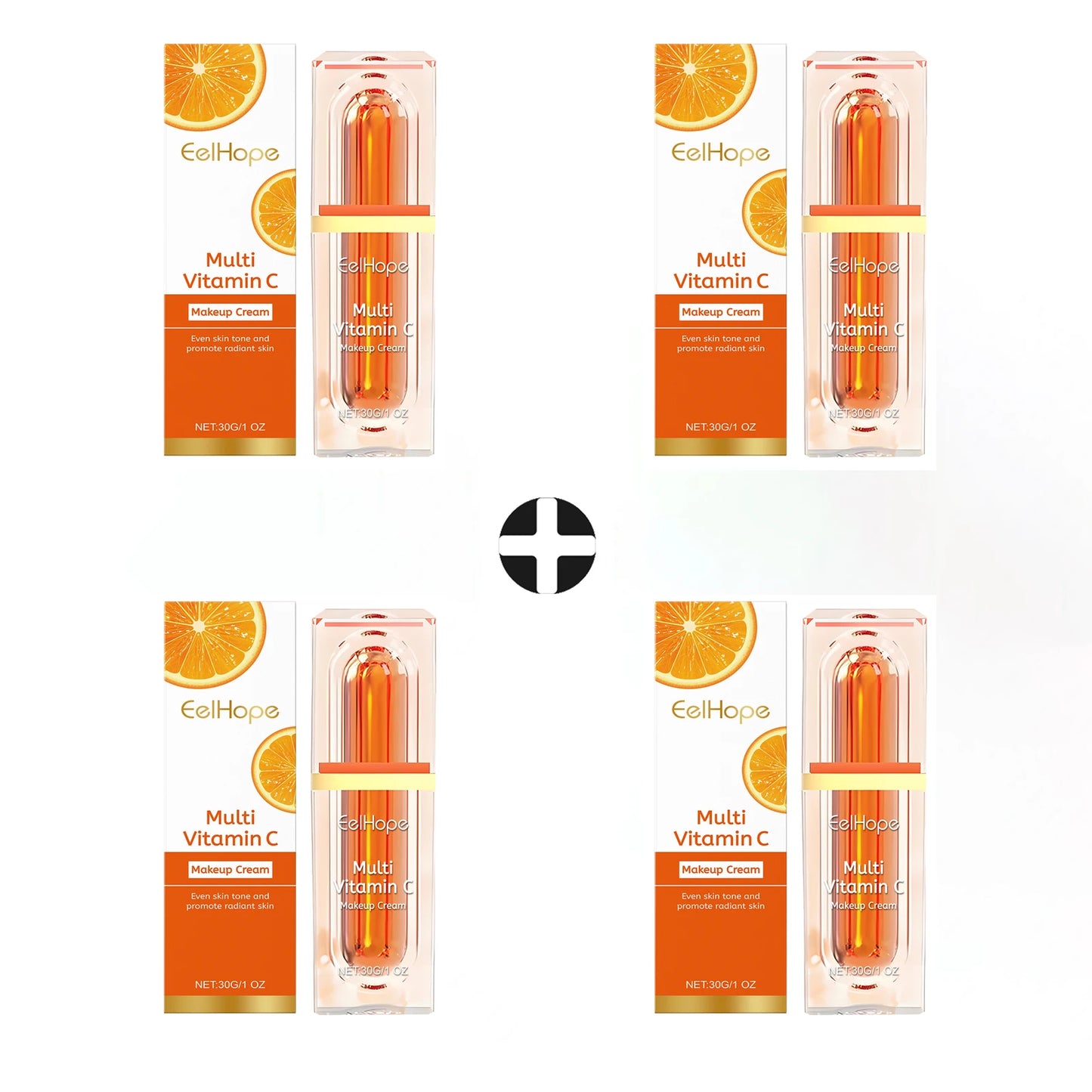 Multi Vitamin C Makeup Cream Skin Tone Brightening Skin Glow Concealer Improve Rough Skin Barrier Reduce Face Damaged Cream 30g