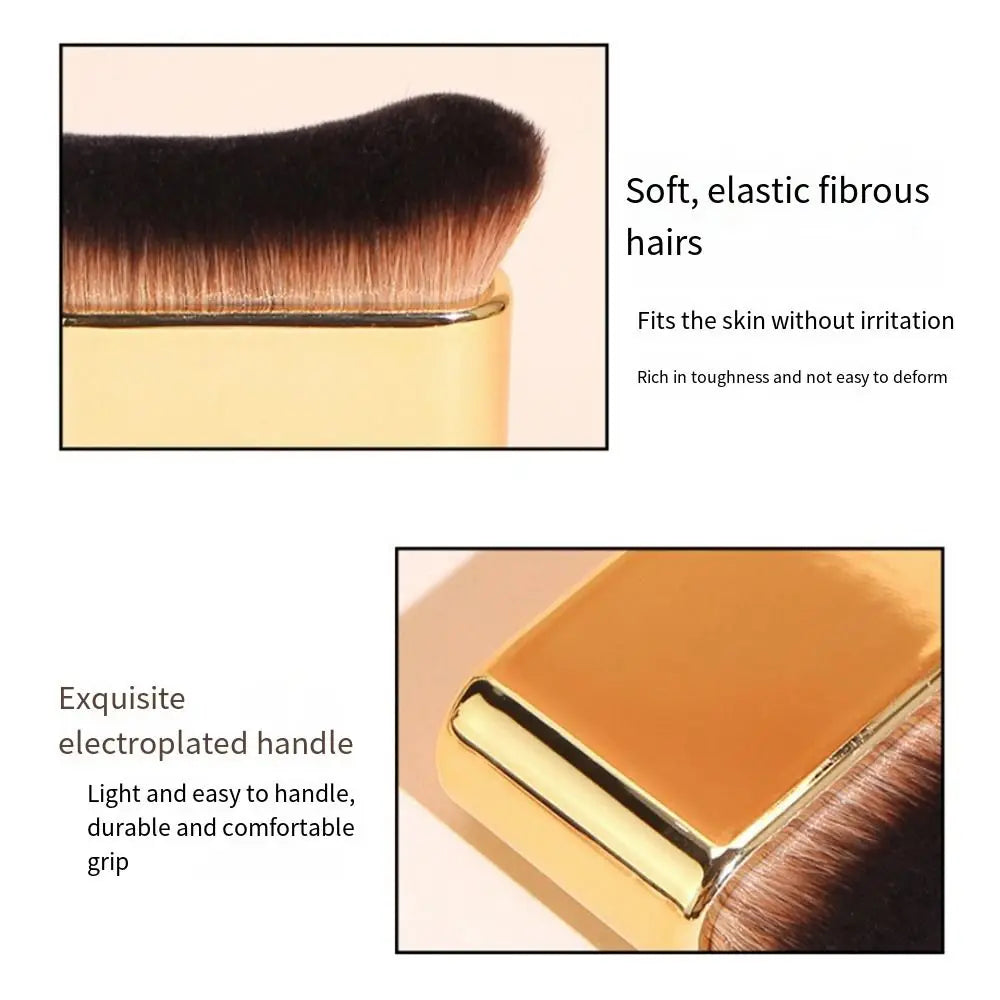 Portable Cosmetic Makeup Brush Professional Blush Powder Kabuki Brush Wave Shaped Large Liquid Foundation Brush Women