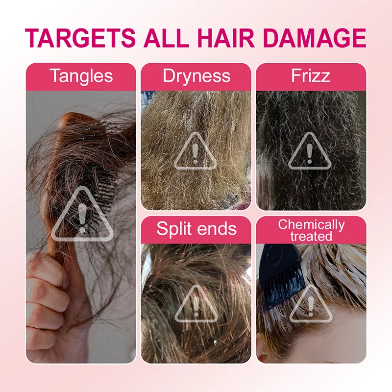 PURC Keratin Hair Mask Collagen Hair Treatment Mask Smoothing Straightening Nourish Repair Damaged Frizz Hair Care Product 200g