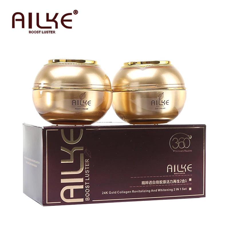 AILKE Whitening Dark Spots Remove Facial Skin Care Cream With Collagen, Reduce Freckles, Wrinkles, Women Premium Face Product