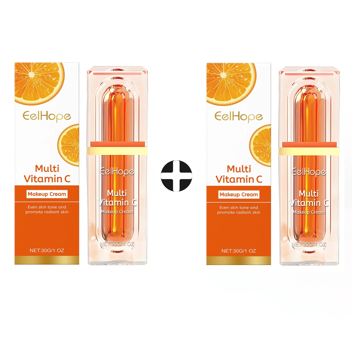 Multi Vitamin C Makeup Cream Skin Tone Brightening Skin Glow Concealer Improve Rough Skin Barrier Reduce Face Damaged Cream 30g