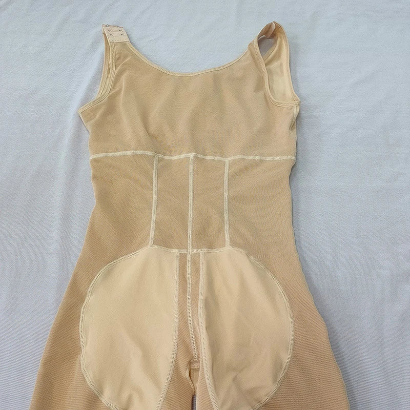 Women's High Waist Full Body Shapewear Tummy Control Butt Lift High Compression Zipper Gusset Design Chest Support Lace Trim