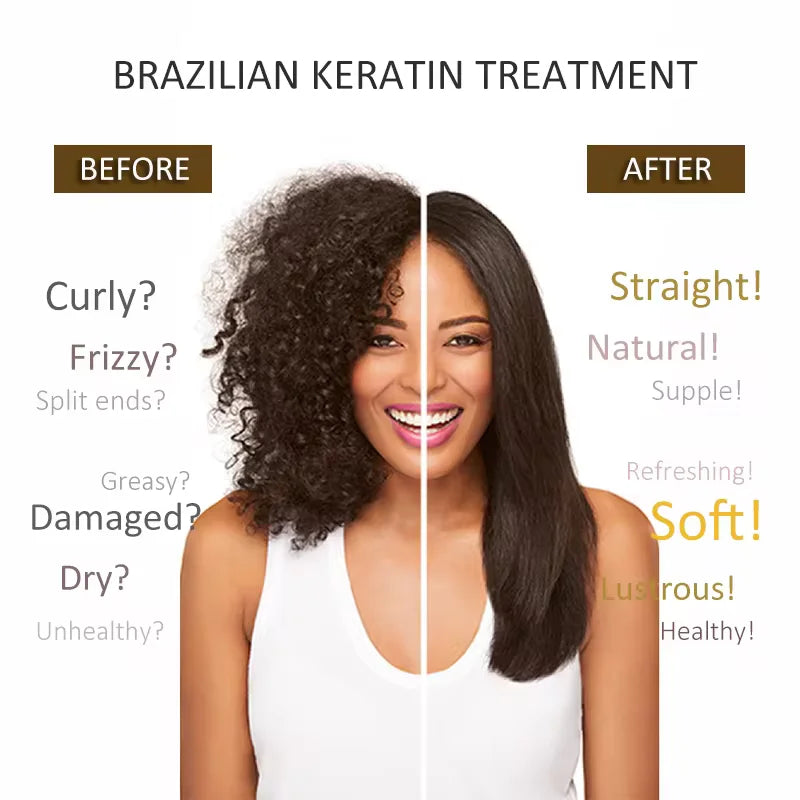 PURC Keratin Straightening Treatment Brazilian Keratin Hairs Treatment Curly Repair Smoothing Hair Care Lavender Salon Products