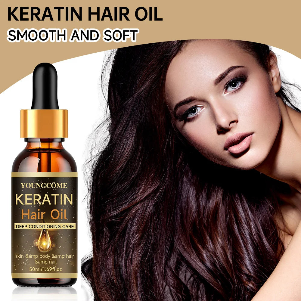 Keratin Hair Mask Professional Hair Mask Deep conditioner essential oil set,RepairDry Frizzy Damaged Cream Pro Soft Smooth Shiny