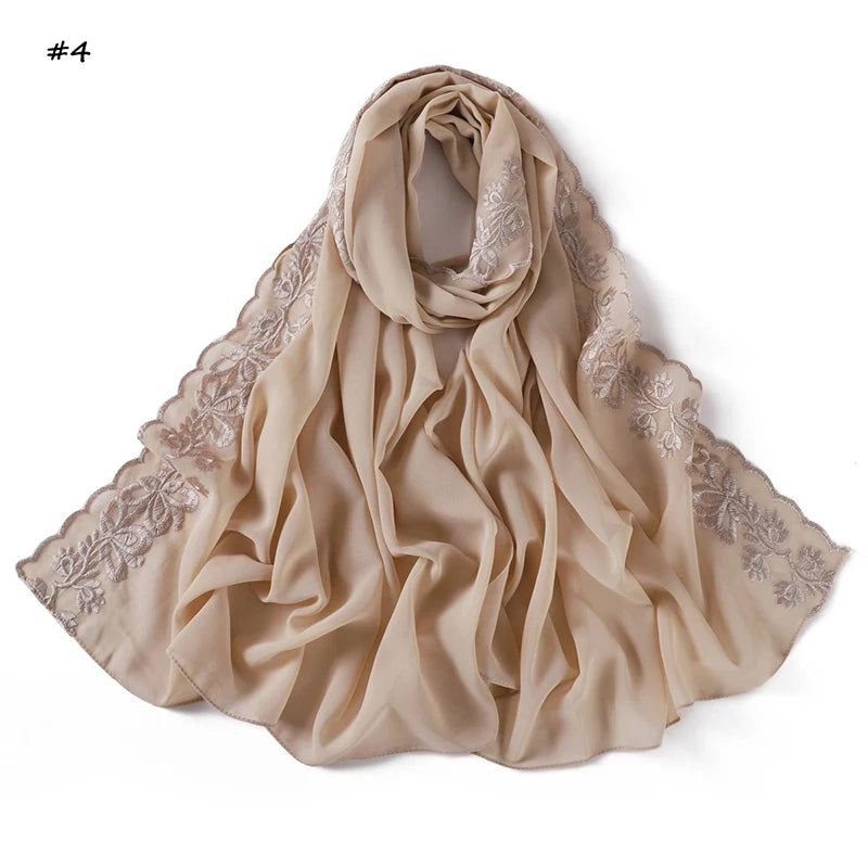 Muslim Modal Hijab Rayon Cotton Shawls for Women Plain Ruffles Scarf Big Size Headscarf Islamic Turban Headband 175*70Cm