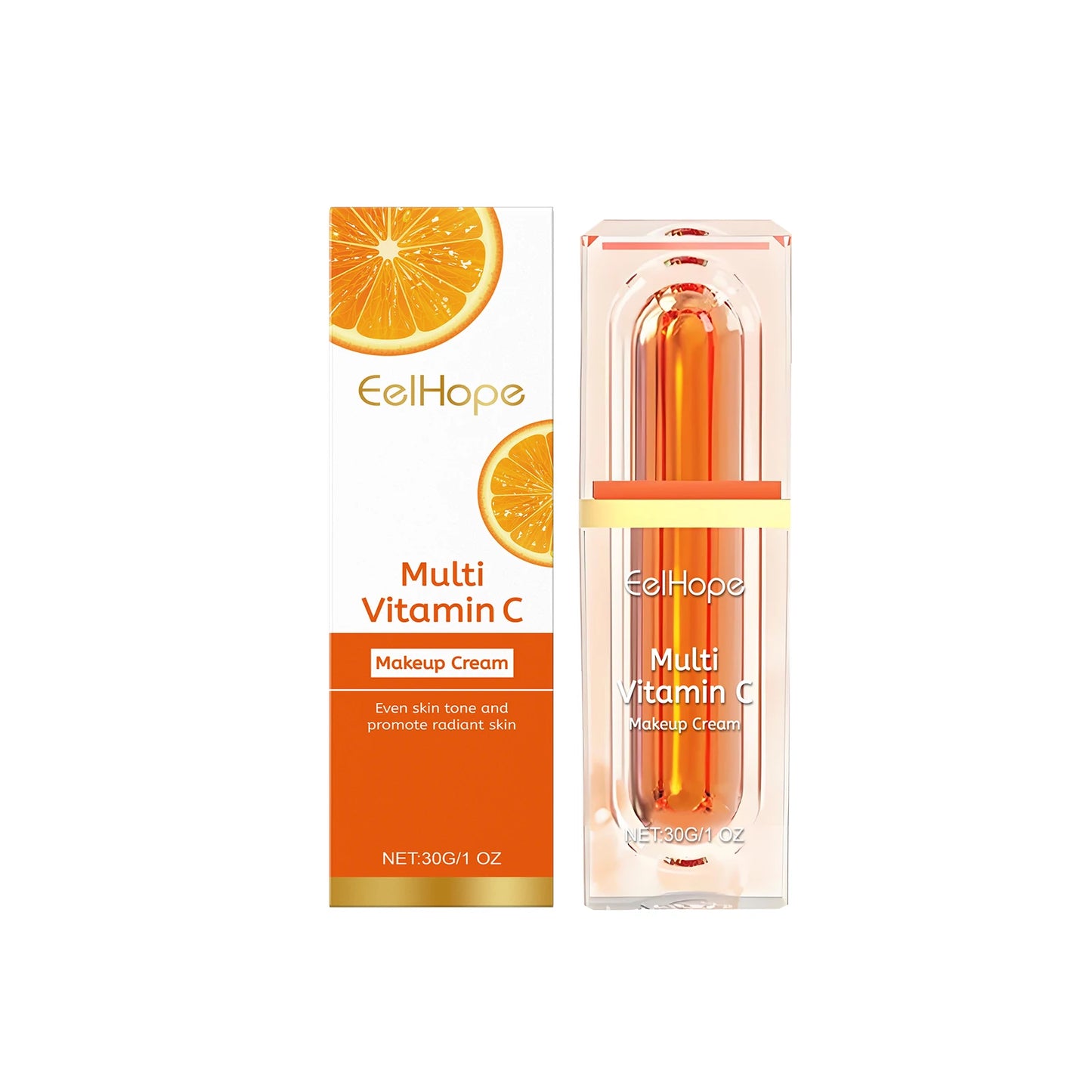 Multi Vitamin C Makeup Cream Skin Tone Brightening Skin Glow Concealer Improve Rough Skin Barrier Reduce Face Damaged Cream 30g