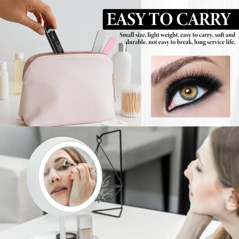 Double Layered Fan Eyelash Brush Angled Design for Root Separation and Lower Lash Care Soft Bristle Eye Combing Tool